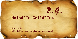 Molnár Gellért névjegykártya