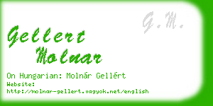 gellert molnar business card